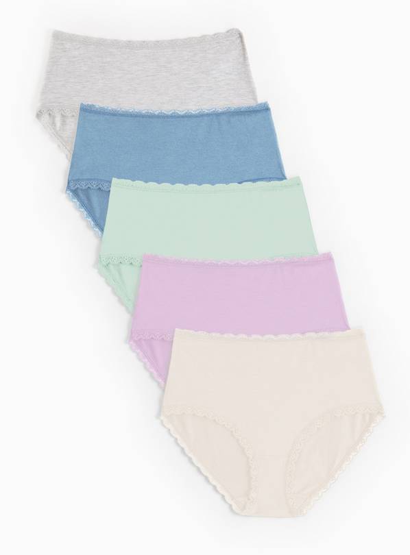 Plain Pastel Modal Blend Full Knickers 5 Pack 20